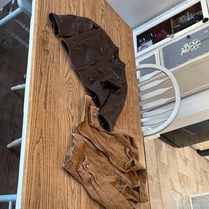 Brown and Tan Leather Jackets